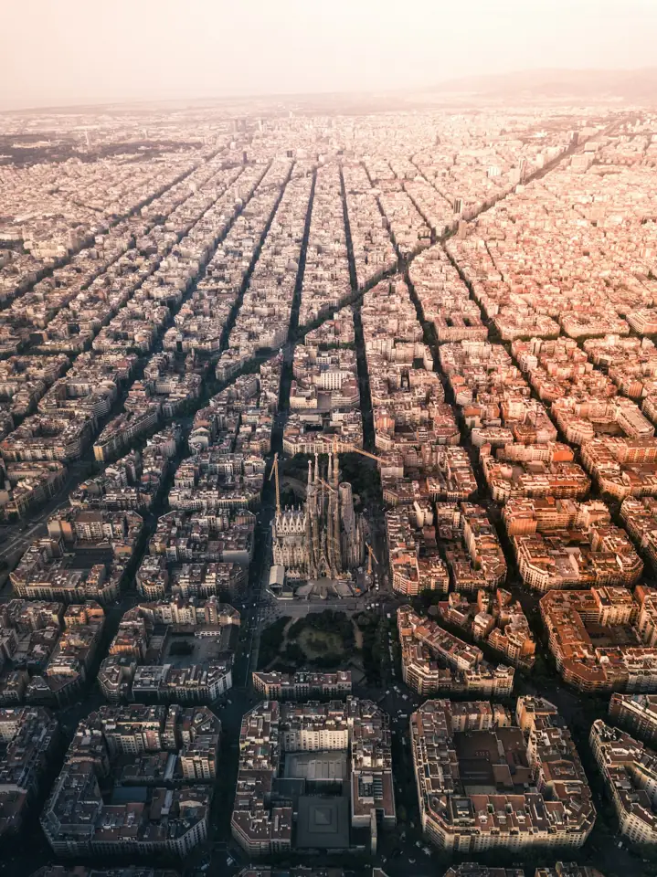 Barcelona at sunset
